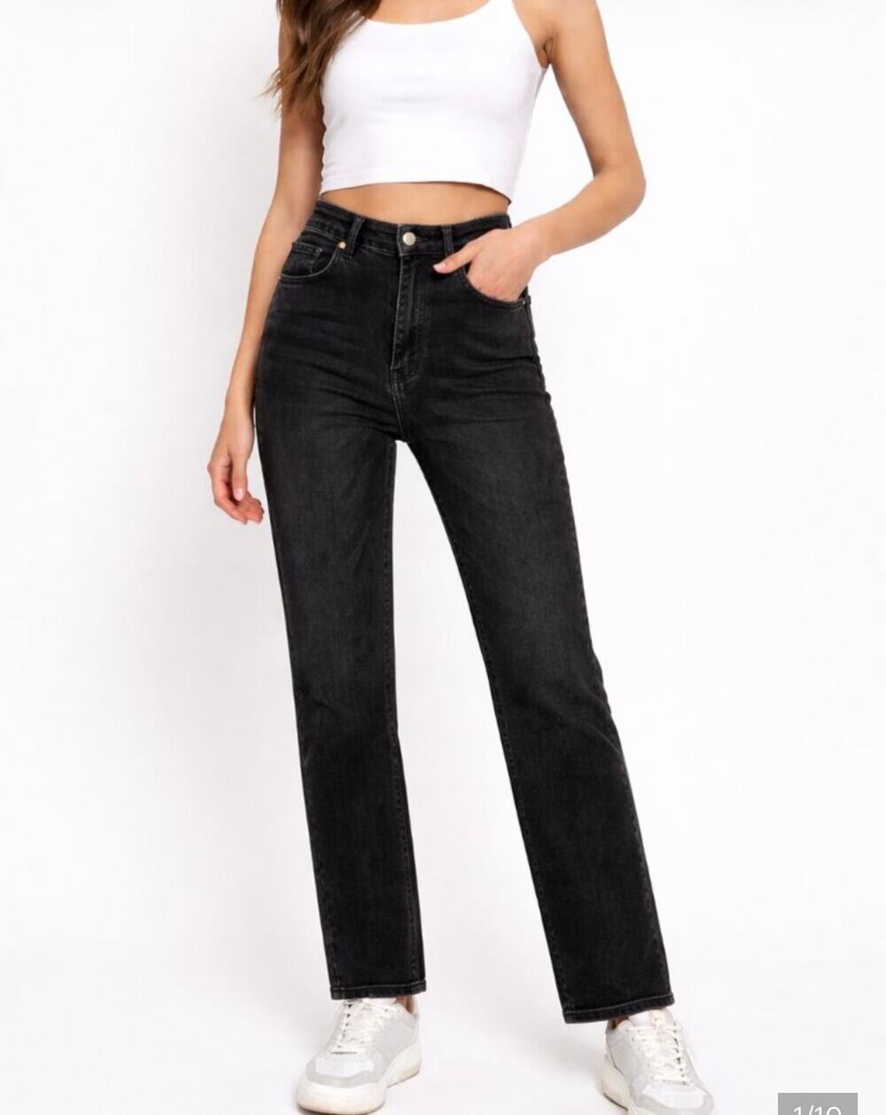Reformation Jeans Womens 28 Black High Rise Straight Leg Denim Pants 30 Inseam
